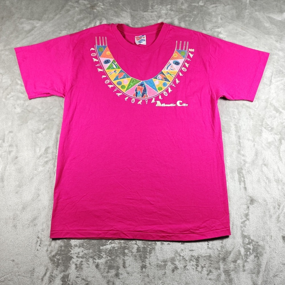 Vintage Atlantic City Egyptian Shirt Mens Large USA 90s Casinos Single Stitch
